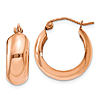 14k Rose Gold 5/8in Huggie Earrings 7mm