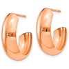 14kt Rose Gold 3/4in C-Hoop Earrings 6.5mm