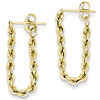 14kt Yellow Gold 7/8in Hollow Rope Earrings