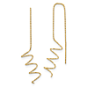 14k Yellow Gold Spiral Threader Earrings