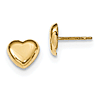 14kt Yellow Gold Heart Post Earrings