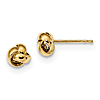 14k Yellow Gold Three Strand Love Knot Earrings
