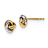 14k Two-tone Gold Love Knot Earrings