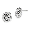 14k White Gold Two Strand Love Knot Earrings