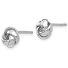 14k White Gold Polished Knot Post Earrings 3/8in