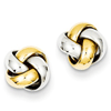 14kt Two-tone Gold Mini Love Knot Earrings
