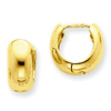 14kt Yellow Gold 1/2in Hinged Huggie Hoop Earrings 6mm