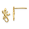14k Yellow Gold Gecko Lizard Earrings