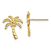 14k Yellow Gold Palm Tree Earrings