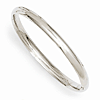 14kt White Gold 5in Hinged Baby Bangle Bracelet