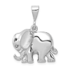 14k White Gold Small Elephant Pendant