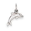 14kt White Gold 3/8in Dolphin Charm