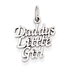 14kt White Gold Daddy's Little Girl Charm
