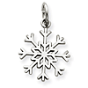 14kt White Gold 1/2in Snowflake Pendant