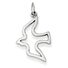 14kt White Gold 11/16in Dove Charm