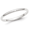 14kt White Gold 2mm Polished Wedding Band