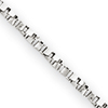 14kt White Gold 1mm Twisted Box Link Chain