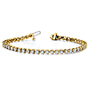 14k Yellow Gold 2.4 ct Lab Grown Diamond Tennis Bracelet Martini Style