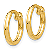 14kt Yellow Gold 1/2in Round Non-Pierced Hoop Earrings 2mm