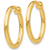 14kt Yellow Gold 3/4in Round Non-Pierced Hoop Earrings 2mm