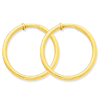 14kt Yellow Gold 1 3/8in Round Non-Pierced Hoop Earrings 3mm