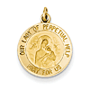 14kt 9/16in Our Lady of Perpetual Help Medal Charm