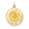 14kt Yellow Gold 9/16in Caridad Del Cobre Medal