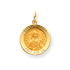 14k Yellow Gold 11/16in Saint Theresa Medal Charm