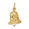14k Yellow Gold Bell Charm with Freshwater Cultured Pearl