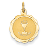 14kt Yellow Gold 5/8in Holy Communion Disc Charm