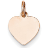 14kt Rose Gold 3/8in Flat Heart Charm