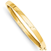 14kt Yellow Gold 5.3mm Polished Solid Hinged 7in Bangle Bracelet