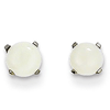 14k White Gold 1/3 ct tw Opal Stud Earrings