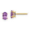 14k Yellow Gold 0.84 ct tw Oval Amethyst Stud Earrings