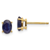 14k Yellow Gold 2/3 ct Oval Sapphire Stud Earrings