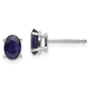 14kt White Gold 2/3 ct Oval Sapphire Stud Earrings
