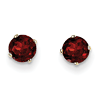 14k Yellow Gold 1.2 ct Garnet Stud Earrings - AA Quality