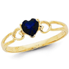 14kt Yellow Gold 1/2 ct Heart Sapphire Ring