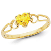 14kt Yellow Gold 2/5 ct Heart Citrine Ring