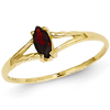 14kt Yellow Gold 1/3 ct Marquise Garnet Ring