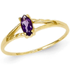 14kt Yellow Gold 1/5 ct Marquise Amethyst Ring
