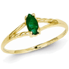 14kt Yellow Gold 1/4 ct Marquise Emerald Ring
