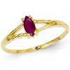 14kt Yellow Gold 1/3 ct Marquise Ruby Ring