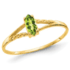14kt Yellow Gold 1/4 Ct Marquise Peridot Ring
