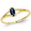 14kt Yellow Gold 1/3 ct Marquise Blue Sapphire Ring