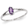 14kt White Gold 1/5 ct Marquise Amethyst Ring