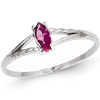 14kt White Gold 1/4 ct Marquise Pink Tourmaline Ring