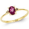 14kt Yellow Gold 1/2 ct Oval Pink Tourmaline Ring with Diamonds