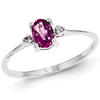 14kt White Gold 1/2 ct Oval Pink Tourmaline Ring with Diamonds