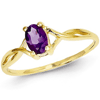 14kt Yellow Gold 2/5 ct Oval Amethyst Ring